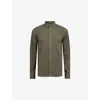 Allsaints Mens Cage Brown Hawthorne Logo-embroidered Slim-fit Stretch Organic-cotton Shirt