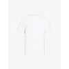 Allsaints Mens Chalk White Nero Relaxed-fit Short-sleeve Organic-cotton T-shirt