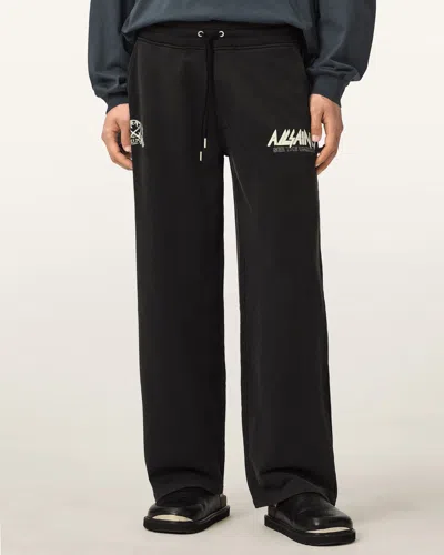 Allsaints Chromium Straight Fit Sweatpants In Black