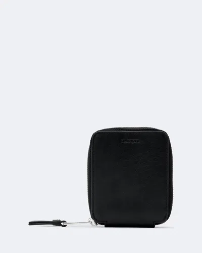 Allsaints Men's Clymer Zip-up Leather Wallet In Black