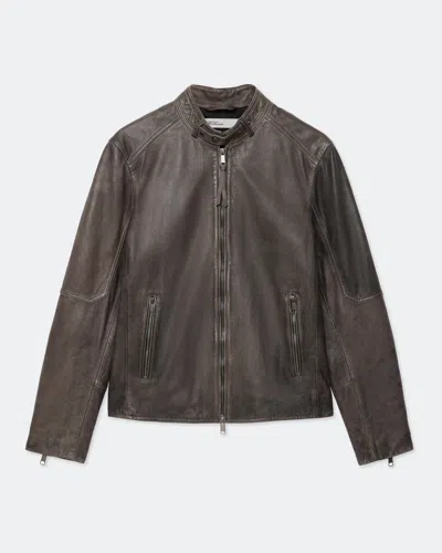 Allsaints Men's Cora Slim Fit Leather Jacket In Brown