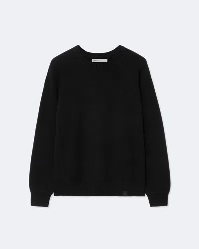 Allsaints Mens Cove Relaxed-fit Wool And Cotton-blend Jumper Cinder Black M Xs