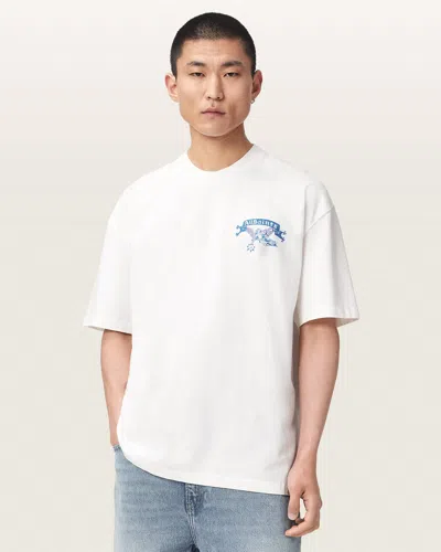 Allsaints Cray Oversized Short Sleeve Graphic T-shirt In White