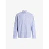 ALLSAINTS HILLVIEW LOGO-EMBROIDERED RELAXED-FIT ORGANIC-COTTON SHIRT