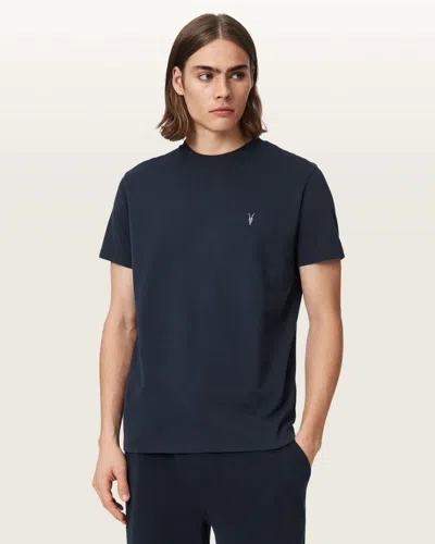 Allsaints Dexter Short Sleeve Ramskull T-shirt In Blue