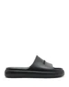 Allsaints Dune Slip On Logo Slides In Black