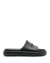 Allsaints Dune Slip On Logo Slides In Black
