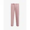 Allsaints Mens Dusty Pink Tallis Tapered-leg Mid-rise Cotton-blend Trousers