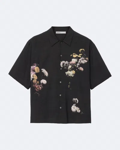Allsaints Fleur Saint Short Sleeve Shirt In Black