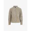 ALLSAINTS ALLSAINTS MENS FROSTED TAUPE CORA PANELLED SUEDE JACKET