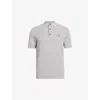 ALLSAINTS ALLSAINTS MEN'S GREY MARL AUBREY LOGO-EMBROIDERED KNITTED ORGANIC-COTTON POLO