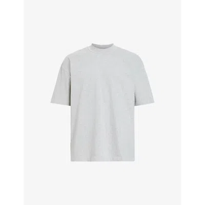 Allsaints Isac Cotton T-shirt In Grey Marl