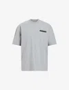 Allsaints Redact Embroidered Graphic T-shirt In Machine Grey