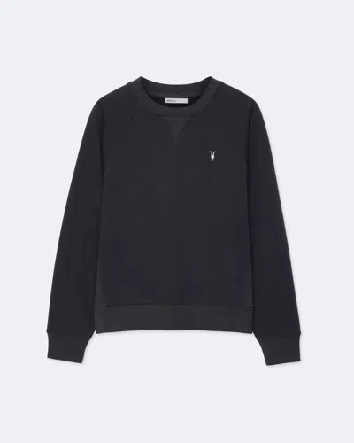 Allsaints Harlow Cotton Ram Skull Crewneck Sweatshirt In Animal Print