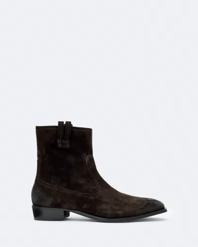 Allsaints Men's Hiro Suede Zip Up Boots In Brown