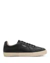 Allsaints Jaimee Leather Low-top Sneakers In Black/white