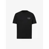 Allsaints Mens Underground Logo-print Relaxed-fit Organic-cotton T-shirt Jet Black