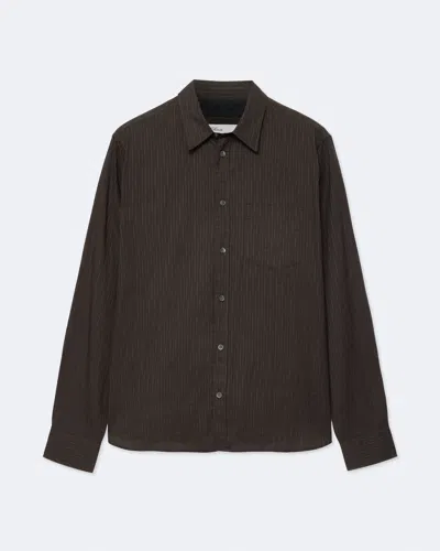 Allsaints Judd Cotton Long Sleeve Shirt In Brown