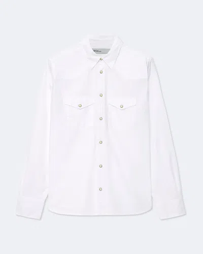 Allsaints Kenil Cotton Pocket Western Shirt In White