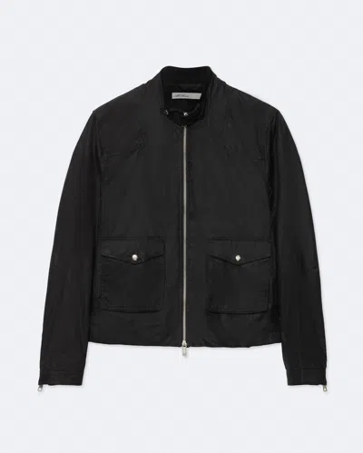 Allsaints Kirk Cotton Zip Pocket Jacket In Black