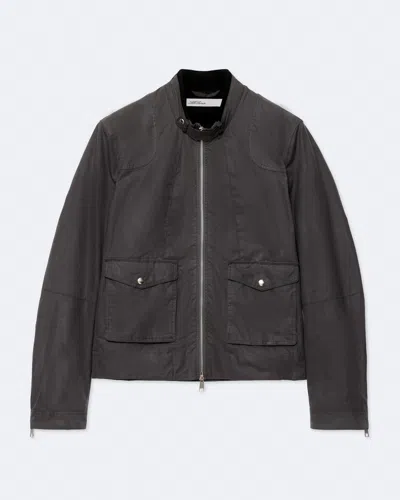 Allsaints Men's Kirk Waxed-cotton Racer Jacket In Black