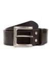Allsaints Men's Leather Box Frame Belt In Bitter Brown