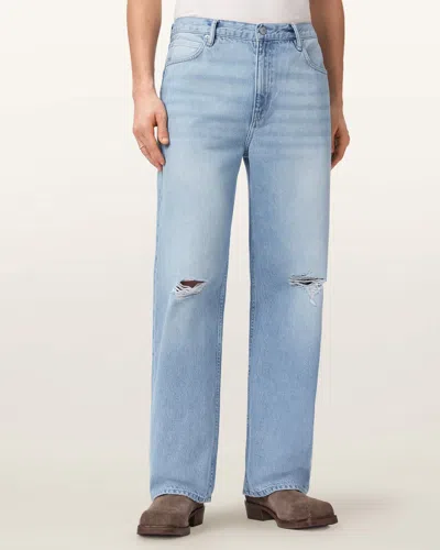 Allsaints Lenny Wide Leg Denim Jeans In Blue