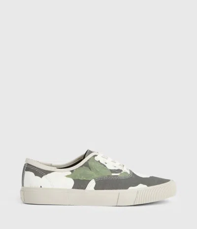 Allsaints Men's Lex Canvas Trainer Shoes In Camo Floral 9