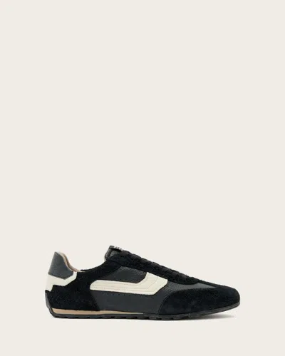 Allsaints Men's Liam Suede Hex Low Top Trainers In Black