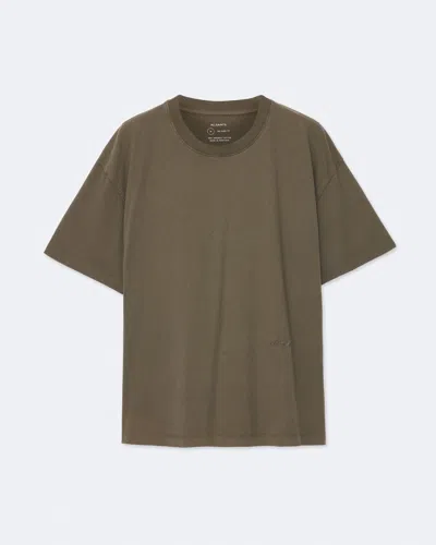 Allsaints Maddox Cotton Plain Jersey Crewneck T-shirt In Green