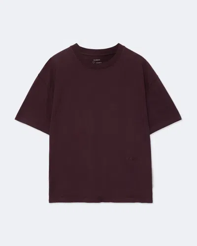 Allsaints Mens Maddox Crewneck Regular-fit Cotton T-shirt Oxblood Red