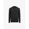 Allsaints Mens Marley Green Mode Zipped Merino-wool Hoody