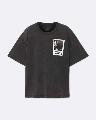 Allsaints Miami City Short Sleeve Crewneck Tee In Black