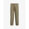 ALLSAINTS ALLSAINTS MEN'S MILITARY GREEN BUCK TAPERED-LEG RELAXED-FIT ORGANIC-COTTON TROUSERS