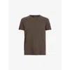 ALLSAINTS ALLSAINTS MENS MOORLAND BROWN FIGURE CREWNECK COTTON-JERSEY T-SHIRT