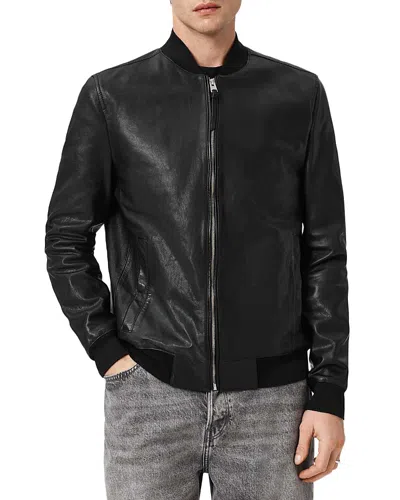 Allsaints Men's Morten Leather Bomber Jacket In Black