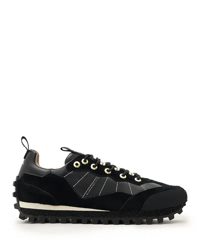 Allsaints Nevis Cleated Sneaker In Black