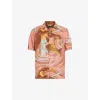 Allsaints Matsuri Short Sleeve Button-up Shirt In Paradise Pink