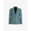 Allsaints Moad Slim Fit Stretch Blazer In Petrol Blue