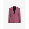 ALLSAINTS ALLSAINTS MENS PINK AURA SINGLE-BREASTED SLIM-FIT STRETCH-WOVEN BLAZER