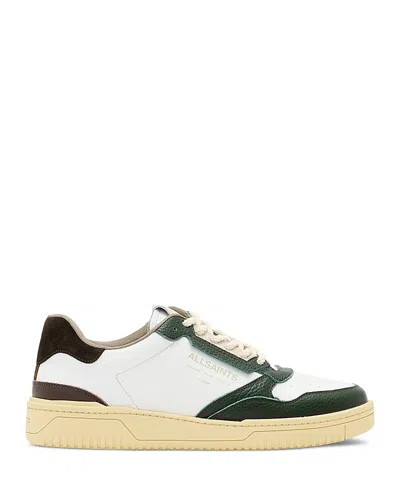 Allsaints Men's Regan Lace Up Low Top Sneakers In White