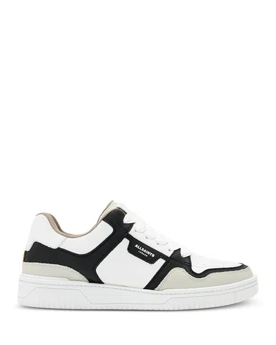 Allsaints Men's Regan Lace Up Low Top Sneakers In White