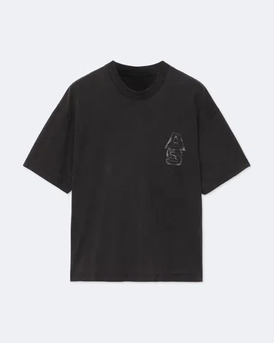 Allsaints Roller Cotton Short Sleeve Tee In Black