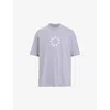 Allsaints Tierra Logo Graphic T-shirt In Smoke Purple