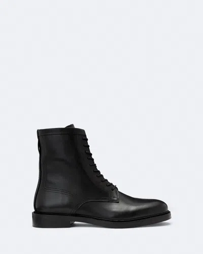 Allsaints Men's Tanner Zip-up Leather Military Boots In Black