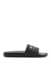 Allsaints Underground Logo Slip On Slides In Black