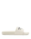 Allsaints Underground Logo Slip On Slides In White