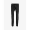 Allsaints Mens Washed Black Sid Skinny-leg Stretch-organic-cotton-blend Jeans In Washed Black