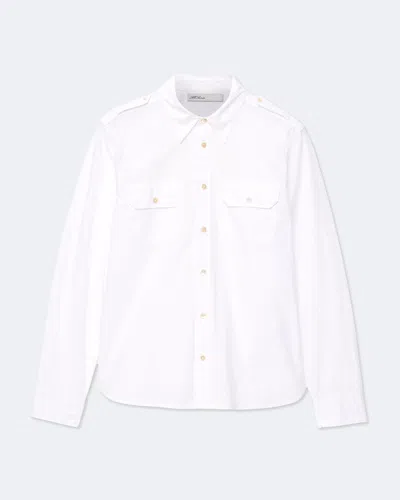Allsaints Mens West Slim-fit Cotton-poplin Shirt White Xs
