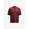 Allsaints Underground Oversized Crew Neck T-shirt In Winehouse Red
